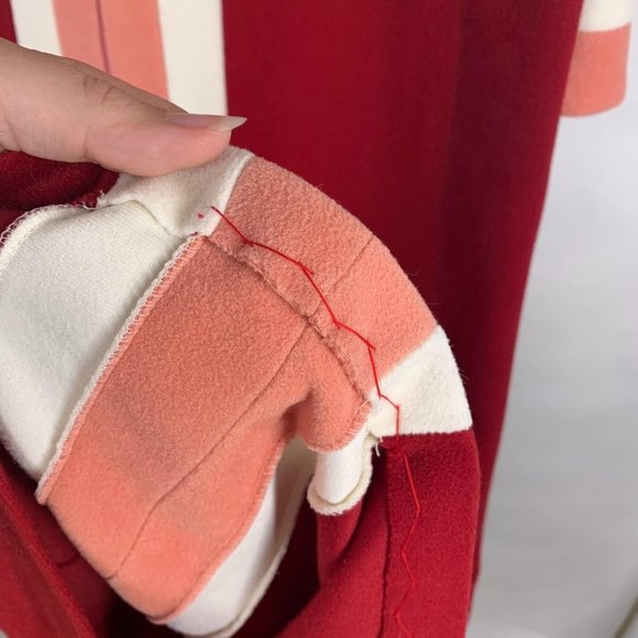 Vintage 60s Vanity Fair Long Sleeve Zip Up House Dress Robe Large - Picture 7 of 13